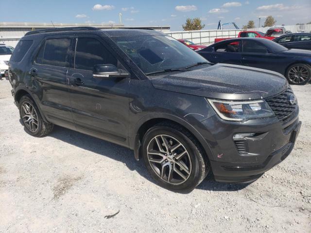 1FM5K8GT0KGB05237 - 2019 FORD EXPLORER SPORT GRAY photo 4