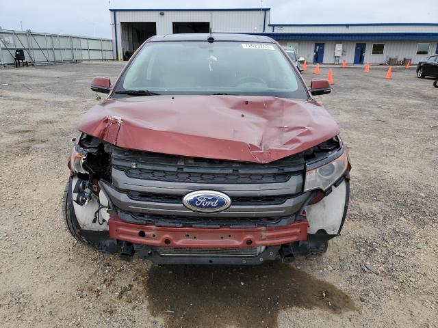 2FMDK4AK7EBB21225 - 2014 FORD EDGE SPORT BURGUNDY photo 5