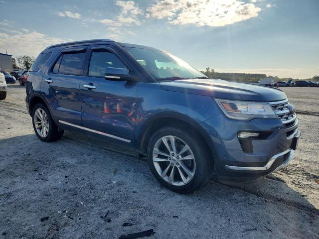 1FM5K8FH4JGC80747 - 2018 FORD EXPLORER LIMITED Көк фото 4