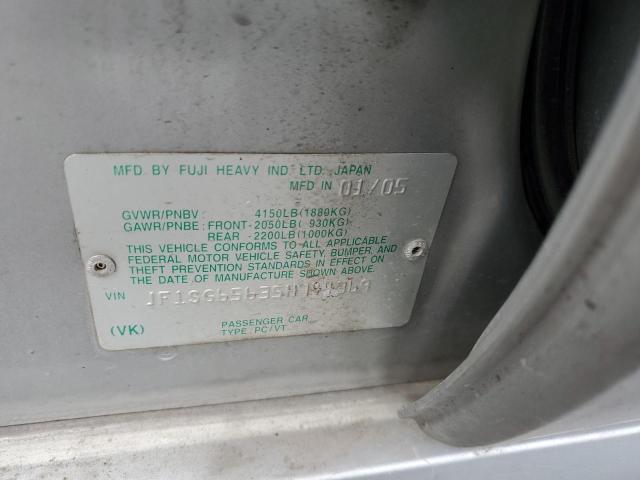 JF1SG65635H744369 - 2005 SUBARU FORESTER 2.5XS Серебристый фото 13