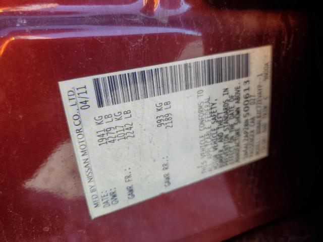 1N4AL2AP2BN500613 - 2011 NISSAN ALTIMA BASE Kastanienbraun Foto 12