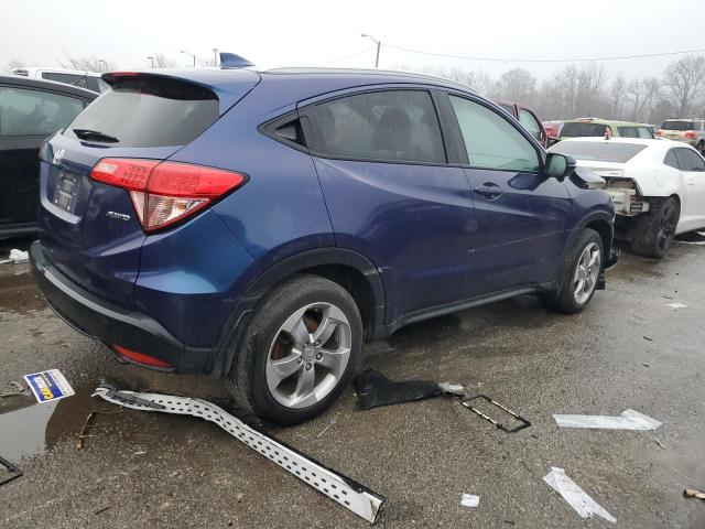 3CZRU6H74HM701689 - 2017 HONDA HR-V EXL BLUE photo 3