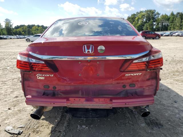 1HGCR2F58GA135332 - 2016 HONDA ACCORD SPORT წითელი ფოტო 6