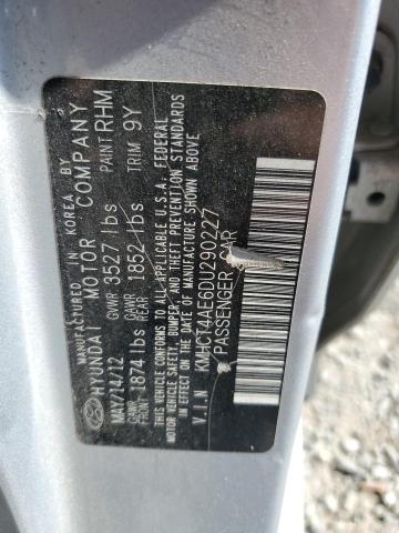 KMHCT4AE6DU290227 - 2013 HYUNDAI ACCENT GLS SILVER photo 12