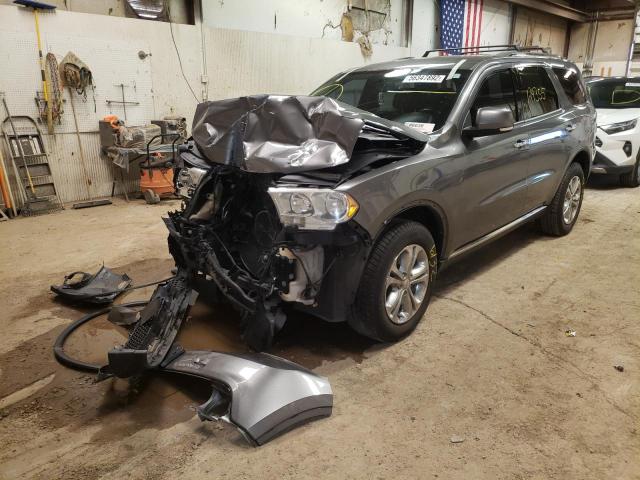 1C4RDJDG0DC593047 - 2013 DODGE DURANGO CREW GRAY photo 2