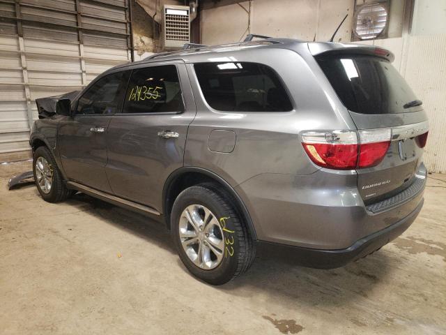 1C4RDJDG0DC593047 - 2013 DODGE DURANGO CREW GRAY photo 3