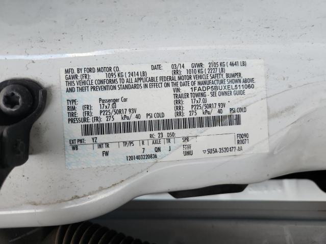 1FADP5BUXEL511060 - 2014 FORD C-MAX SEL თეთრი ფოტო 14