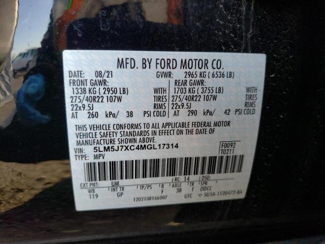 5LM5J7XC4MGL17314 - 2021 LINCOLN AVIATOR RE 黑色 照片 13