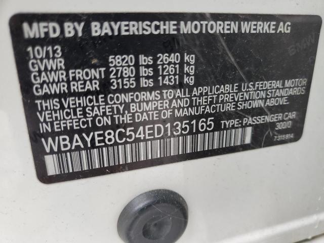 WBAYE8C54ED135165 - 2014 BMW 750 LI WHITE photo 12