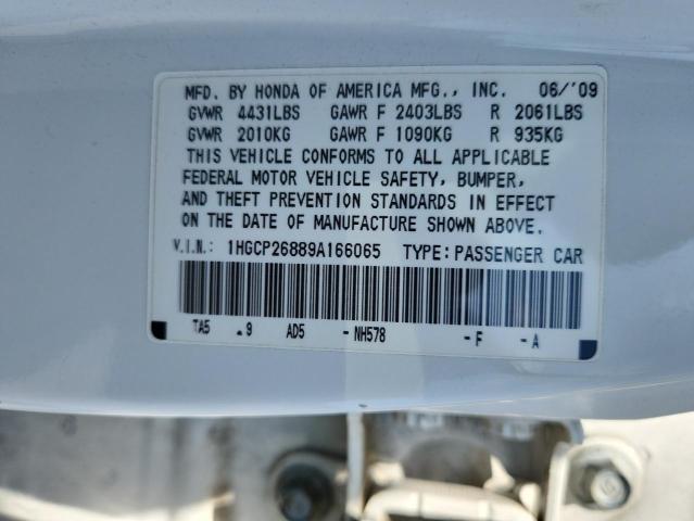 1HGCP26889A166065 - 2009 HONDA ACCORD EXL WHITE photo 13
