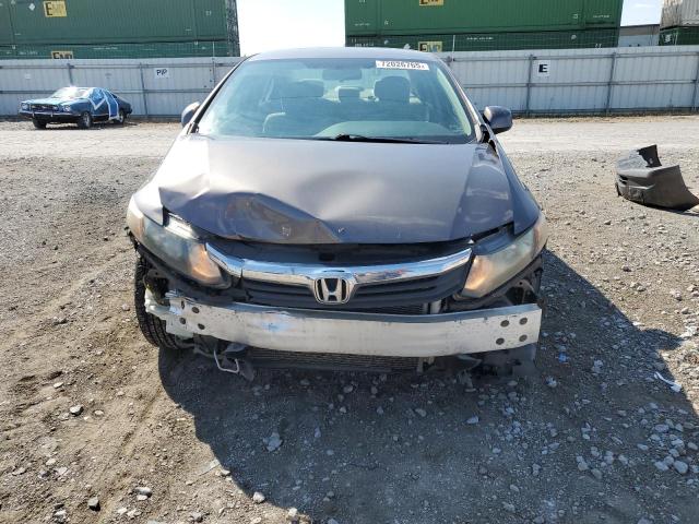 19XFB2F57CE386107 - 2012 HONDA CIVIC LX GRAY photo 5