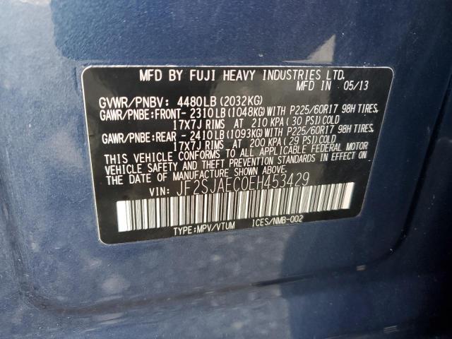 JF2SJAEC0EH453429 - 2014 SUBARU FORESTER 2.5I PREMIUM 蓝色 照片 13