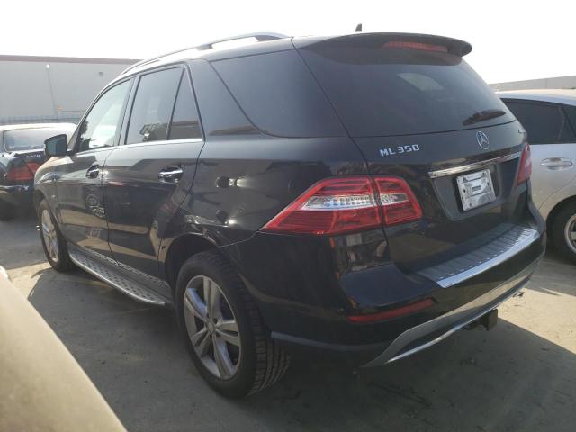 4JGDA5HB7CA042077 - 2012 MERCEDES-BENZ ML 350 4MATIC BLACK photo 2