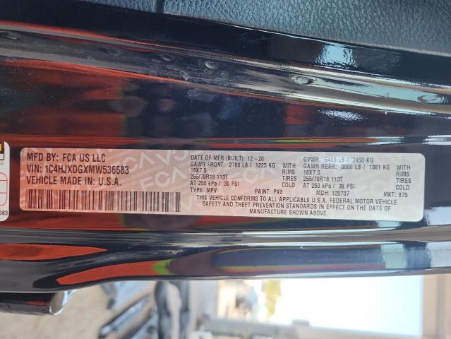 1C4HJXDGXMW536683 - 2021 JEEP WRANGLER UNLIMITED SPORT 黑色 照片 14