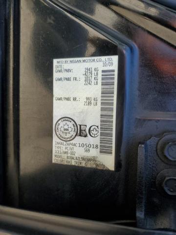 1N4AL2AP4AC105018 - 2010 NISSAN ALTIMA BASE 黑色 照片 12