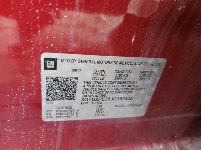 3GTU2PEJ5JG157445 - 2018 GMC SIERRA K1500 DENALI RED photo 12