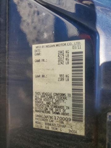1N4AL2AP7BC170009 - 2011 NISSAN ALTIMA BASE Blau Foto 12