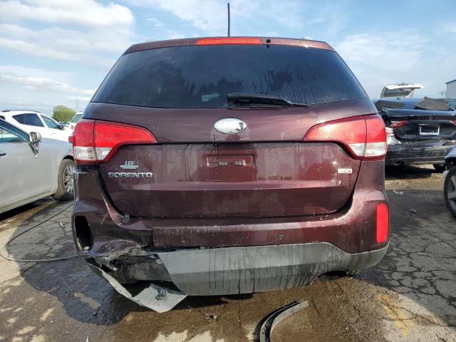 5XYKTCA65EG544631 - 2014 KIA SORENTO LX MAROON photo 6