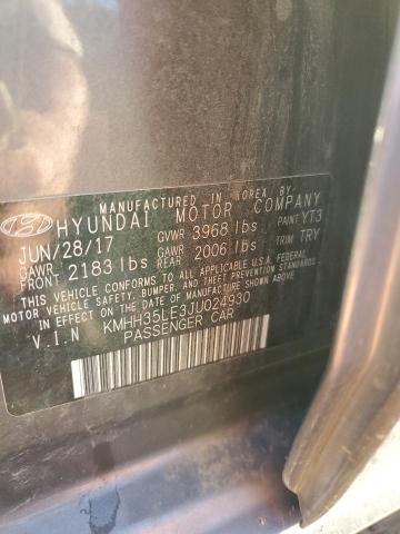 KMHH35LE3JU024930 - 2018 HYUNDAI ELANTRA GT GRAY photo 12