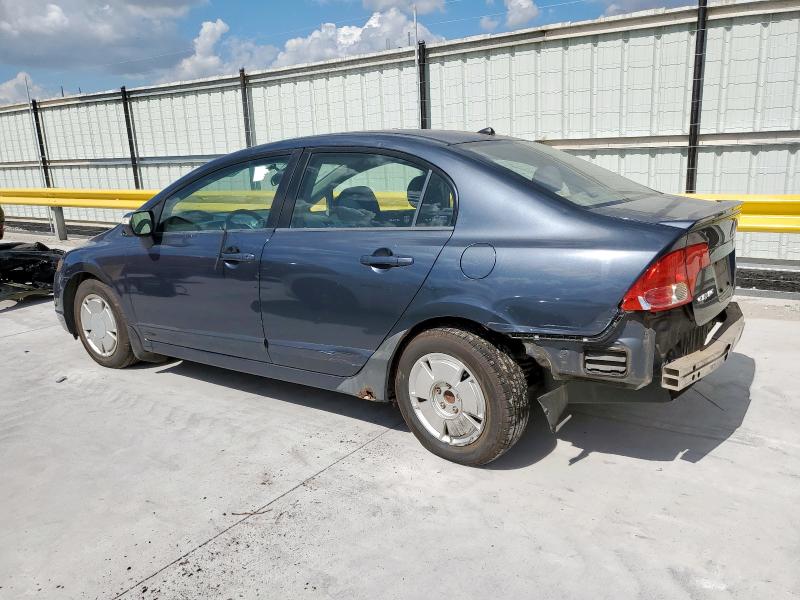 JHMFA36297S801802 - 2007 HONDA CIVIC HYBRID BLUE photo 2