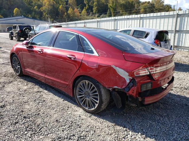 3LN6L2G97GR617483 - 2016 LINCOLN MKZ RED photo 2