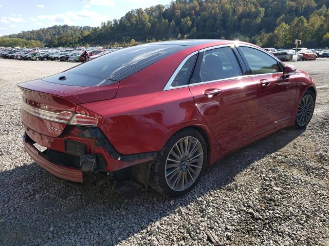 3LN6L2G97GR617483 - 2016 LINCOLN MKZ RED photo 3