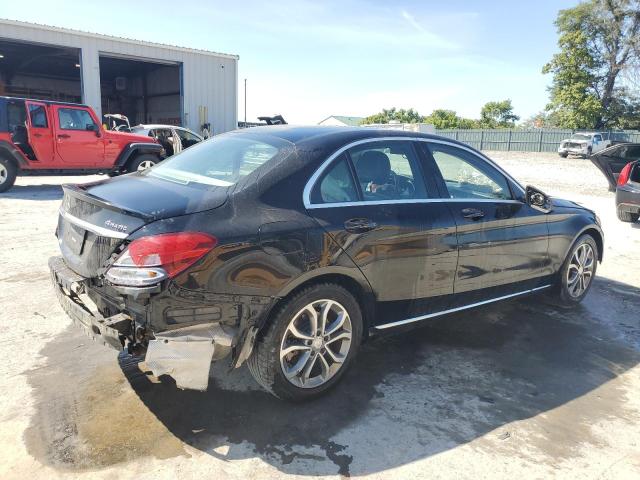 55SWF4KB9GU146907 - 2016 MERCEDES-BENZ C 300 4MATIC BLACK photo 3