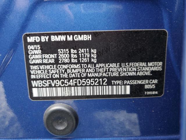 WBSFV9C54FD595212 - 2015 BMW M5 BLUE photo 13