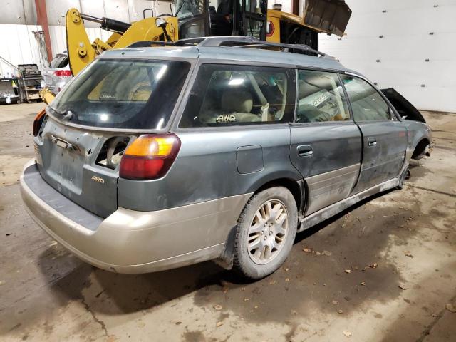 4S3BH806527635701 - 2002 SUBARU OUTBACK OUTBACK H6 3.0 LL BEAN GREEN photo 3