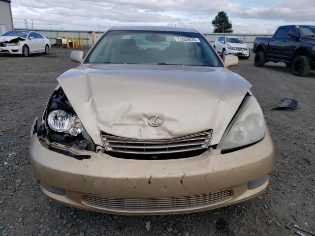 JTHBA30G445045129 - 2004 LEXUS ES 330 GOLD photo 5