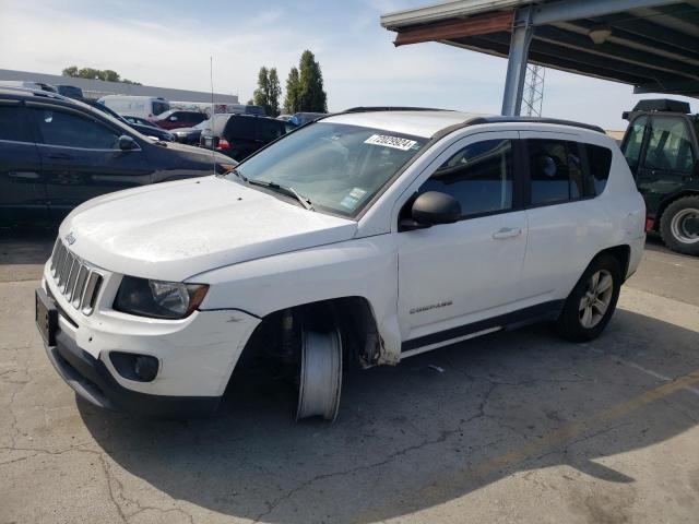 1C4NJDBB9ED924767 - 2014 JEEP COMPASS SPORT WHITE photo 1