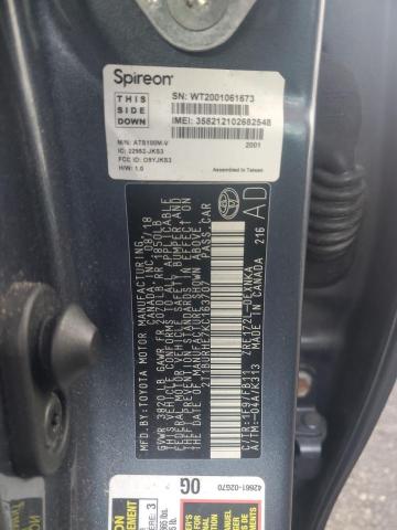 2T1BURHE7KC163707 - 2019 TOYOTA COROLLA L BLUE photo 12