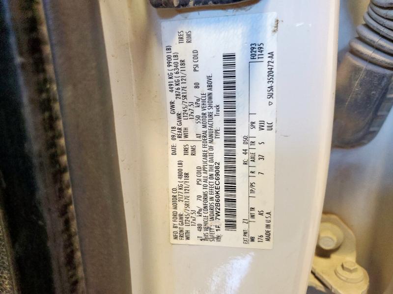 1FT7W2B60KEC69082 - 2019 FORD F250 SUPER DUTY Ақ фото 12