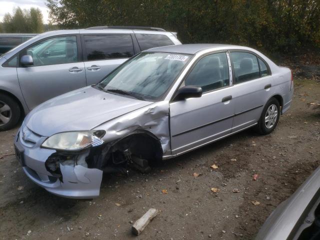 1HGES16395L006717 - 2005 HONDA CIVIC DX VP SILVER photo 1