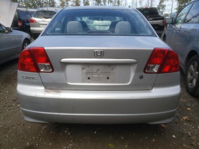 1HGES16395L006717 - 2005 HONDA CIVIC DX VP SILVER photo 6