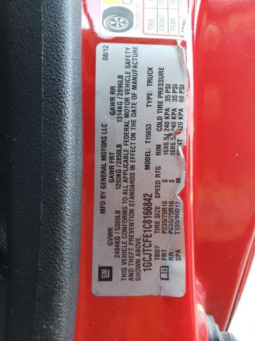 1GCJTCFE1C8166842 - 2012 CHEVROLET COLORADO LT RED photo 12