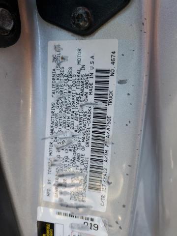 5TETU62N86Z146121 - 2006 TOYOTA TACOMA PRERUNNER ACCESS CAB SILVER photo 12