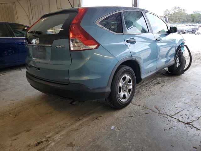 2HKRM4H35EH658683 - 2014 HONDA CR-V LX TURQUOISE photo 3