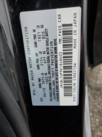 JM1BL1UP9D1848603 - 2013 MAZDA 3 I BLACK photo 12