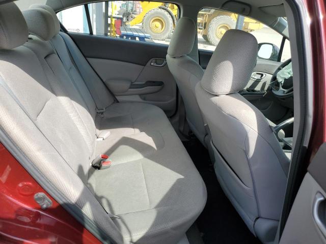 2HGFB2F44CH027830 - 2012 HONDA CIVIC LX BURGUNDY photo 10