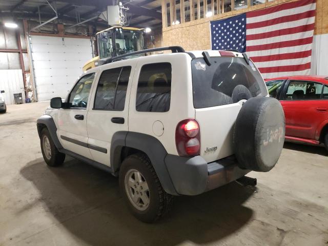 1J4GK48K85W523349 - 2005 JEEP LIBERTY SPORT WHITE photo 2