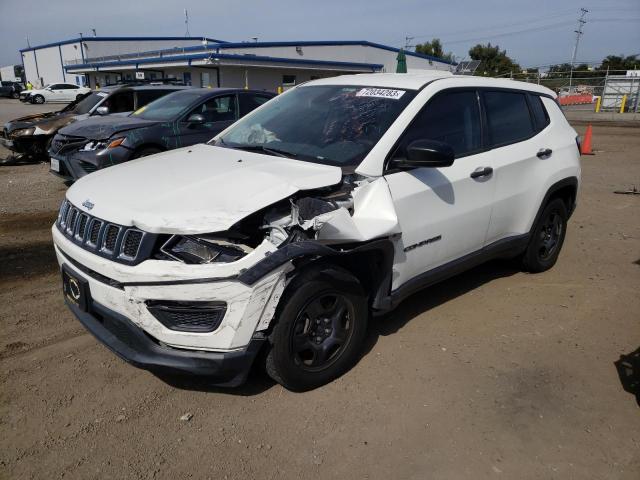 3C4NJCAB9JT502661 - 2018 JEEP COMPASS SPORT WHITE photo 1