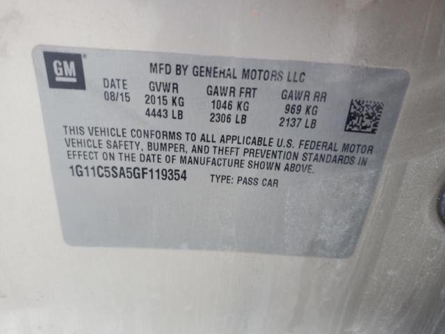 1G11C5SA5GF119354 - 2016 CHEVROLET MALIBU LIM LT 米色 照片 13