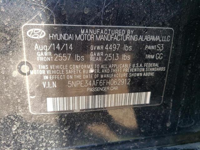 5NPE34AF6FH062912 - 2015 HYUNDAI SONATA SPORT BLACK photo 12