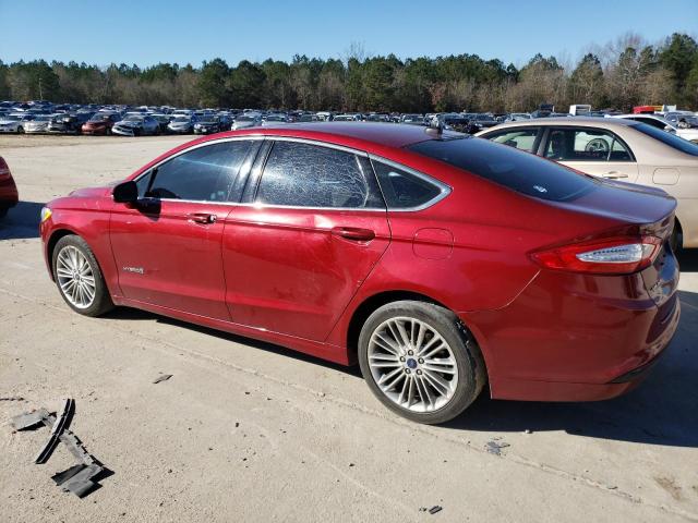 3FA6P0LU4DR225795 - 2013 FORD FUSION SE HYBRID RED photo 2