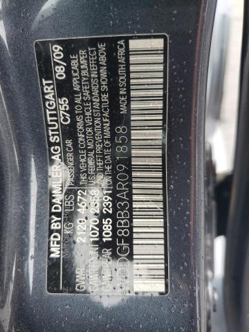 WDDGF8BB3AR091858 - 2010 MERCEDES-BENZ C 300 4MATIC GRAY photo 12