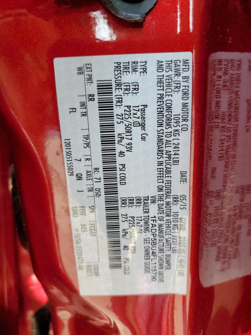 1FADP5BU4FL115790 - 2015 FORD C-MAX SEL MAROON photo 13