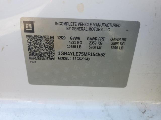 1GB4YLE75MF154552 - 2021 CHEVROLET SILVERADO K2500 HEAVY DUTY WHITE photo 12