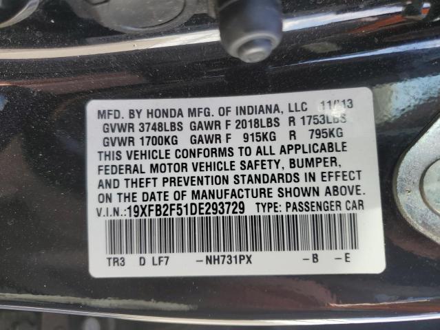 19XFB2F51DE293729 - 2013 HONDA CIVIC LX 黑色 照片 12