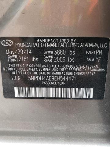 5NPDH4AE9EH544471 - 2014 HYUNDAI ELANTRA SE GOLD photo 12